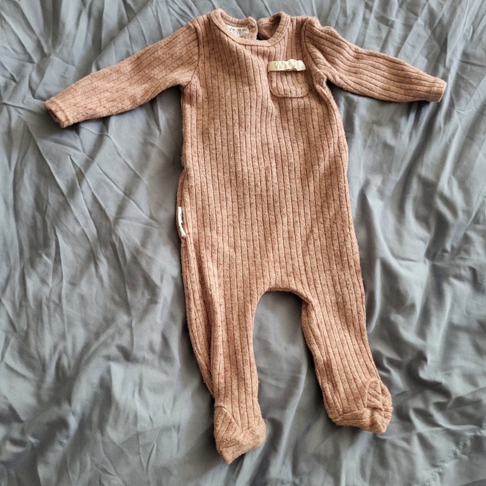 Cozy Pink Ribbed Kids One Piece